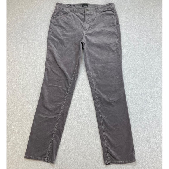 Talbots Pants - Talbots Pants Womens 10 Purple Cotton Blend High-Rise Velveteen Straight Leg